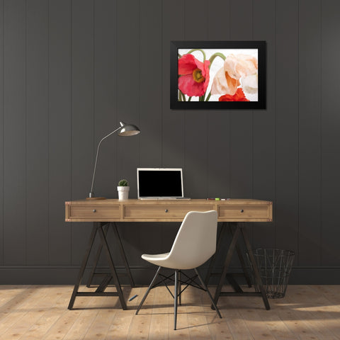 Poppies Black Modern Wood Framed Art Print by Allen, Kimberly