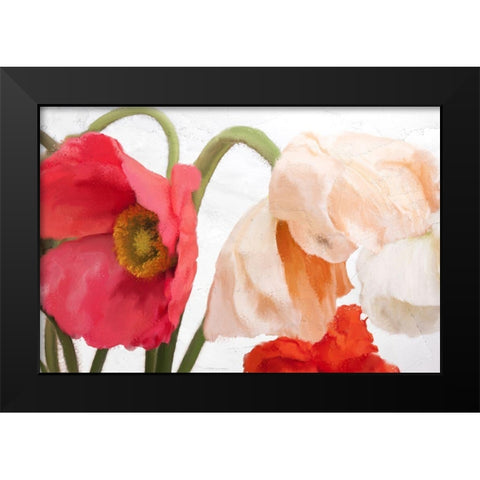Poppies Black Modern Wood Framed Art Print by Allen, Kimberly