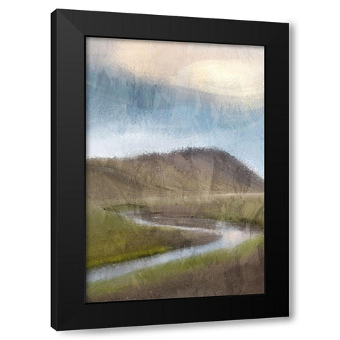 Stream Black Modern Wood Framed Art Print with Double Matting by Allen, Kimberly