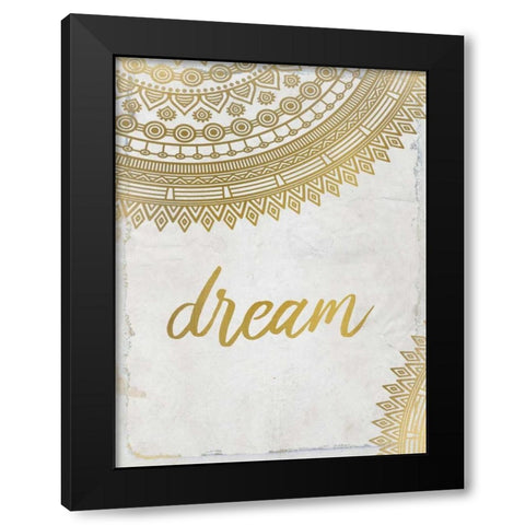 Wander Henna Gold 1 Black Modern Wood Framed Art Print with Double Matting by Allen, Kimberly