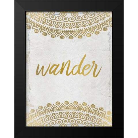 Wander Henna Gold 2 Black Modern Wood Framed Art Print by Allen, Kimberly