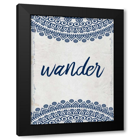 Wander Henna 2 Black Modern Wood Framed Art Print with Double Matting by Allen, Kimberly