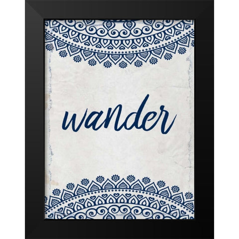 Wander Henna 2 Black Modern Wood Framed Art Print by Allen, Kimberly