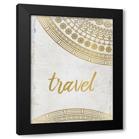 Wander Henna Gold 3 Black Modern Wood Framed Art Print by Allen, Kimberly