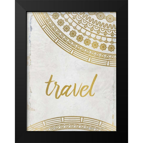 Wander Henna Gold 3 Black Modern Wood Framed Art Print by Allen, Kimberly