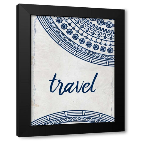 Wander Henna 3 Black Modern Wood Framed Art Print with Double Matting by Allen, Kimberly