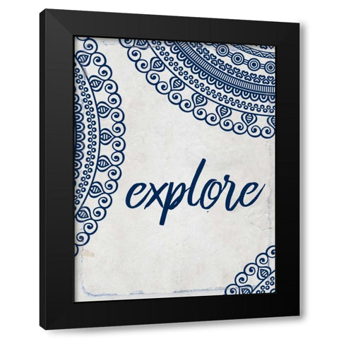 Wander Henna 4 Black Modern Wood Framed Art Print with Double Matting by Allen, Kimberly