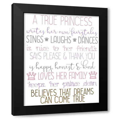 A True Princess 2 Black Modern Wood Framed Art Print with Double Matting by Allen, Kimberly