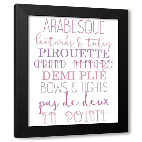 Arabesque 2 Black Modern Wood Framed Art Print with Double Matting by Allen, Kimberly