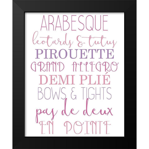 Arabesque 2 Black Modern Wood Framed Art Print by Allen, Kimberly