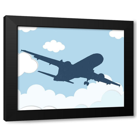 Jet 1 Black Modern Wood Framed Art Print with Double Matting by Allen, Kimberly