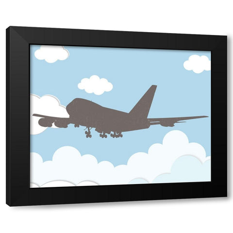 Jet 3 Black Modern Wood Framed Art Print with Double Matting by Allen, Kimberly