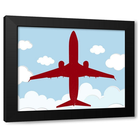 Jet 2 Black Modern Wood Framed Art Print with Double Matting by Allen, Kimberly