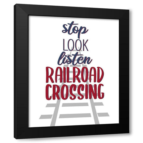 Railroad Track 3 V2 Black Modern Wood Framed Art Print by Allen, Kimberly
