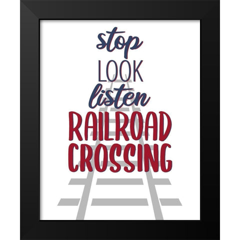 Railroad Track 3 V2 Black Modern Wood Framed Art Print by Allen, Kimberly