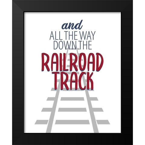 Railroad Track 3 Black Modern Wood Framed Art Print by Allen, Kimberly