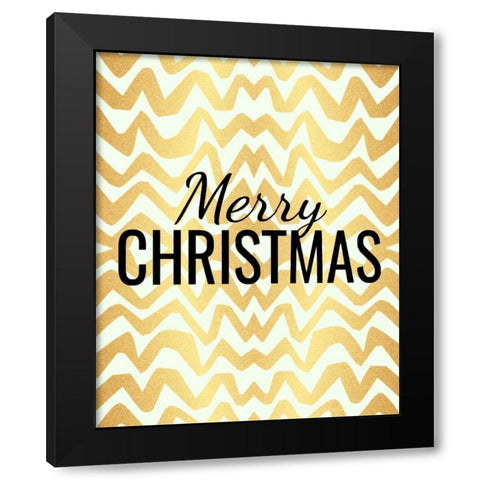 Merry Christmas Black Modern Wood Framed Art Print with Double Matting by Allen, Kimberly