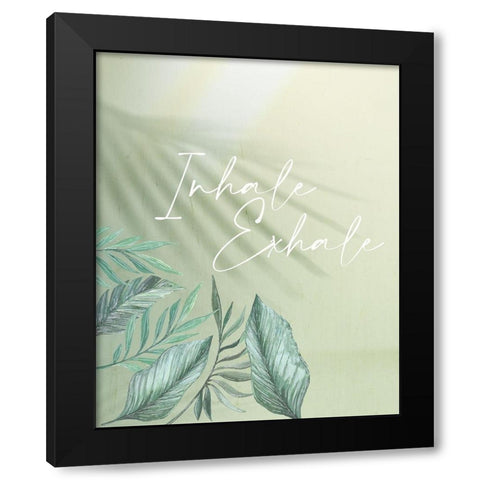 Inhale Exhale Black Modern Wood Framed Art Print by Allen, Kimberly