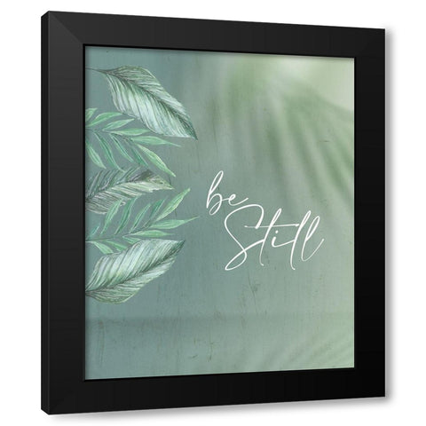 Be Still Black Modern Wood Framed Art Print by Allen, Kimberly