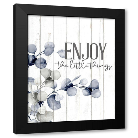 Enjoy and Live 1 Black Modern Wood Framed Art Print by Allen, Kimberly