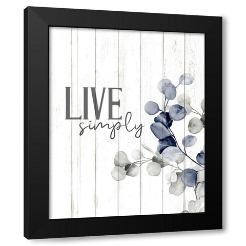 Enjoy and Live 2 Black Modern Wood Framed Art Print with Double Matting by Allen, Kimberly