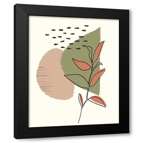 Elements 3 Black Modern Wood Framed Art Print with Double Matting by Allen, Kimberly
