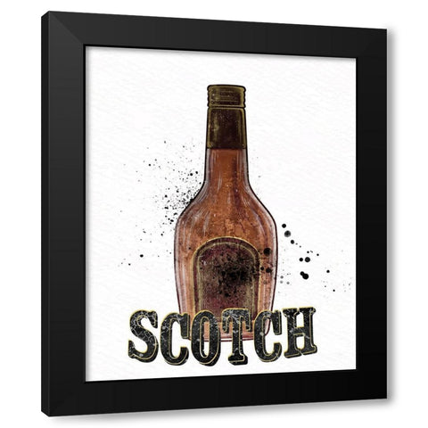 Bottles 2 Black Modern Wood Framed Art Print by Allen, Kimberly