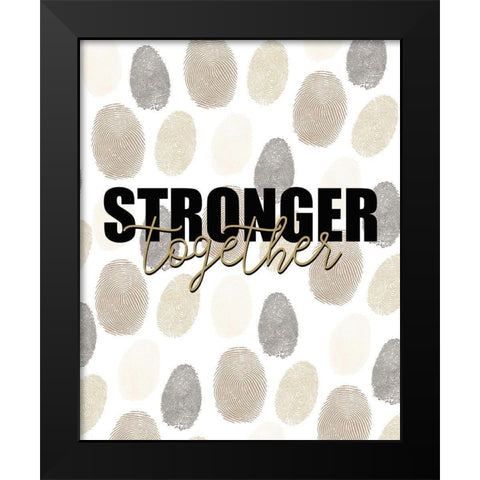 Stronger Black Modern Wood Framed Art Print by Allen, Kimberly