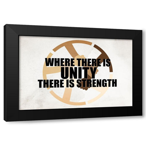 There is Strength Black Modern Wood Framed Art Print with Double Matting by Allen, Kimberly