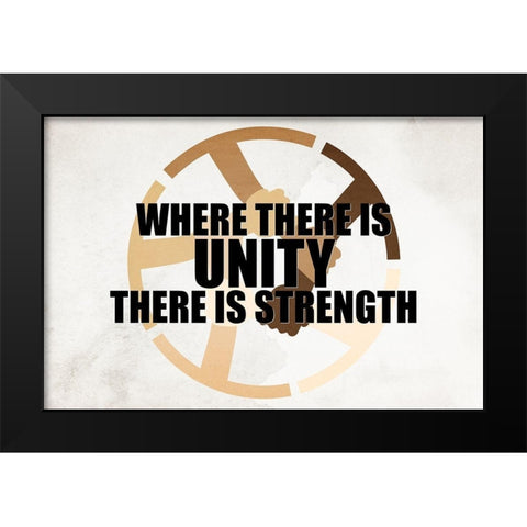 There is Strength Black Modern Wood Framed Art Print by Allen, Kimberly