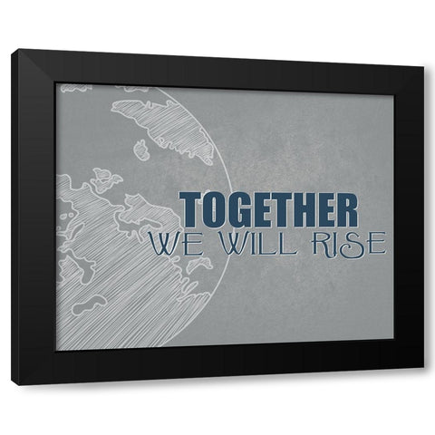 Rise Black Modern Wood Framed Art Print with Double Matting by Allen, Kimberly