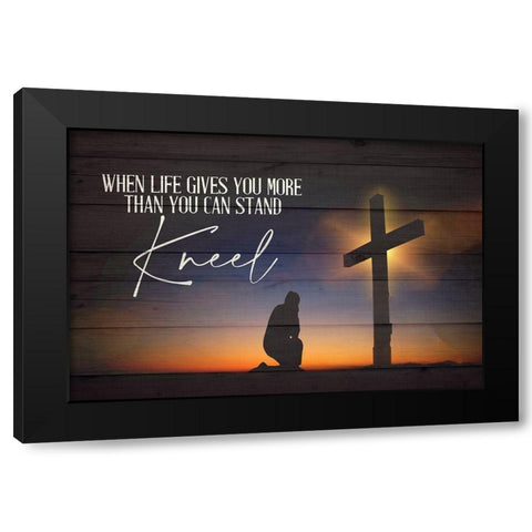 Kneel Black Modern Wood Framed Art Print by Allen, Kimberly