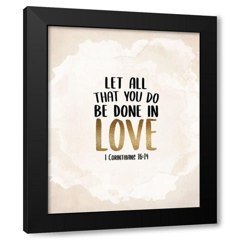 Let All 2 Black Modern Wood Framed Art Print with Double Matting by Allen, Kimberly