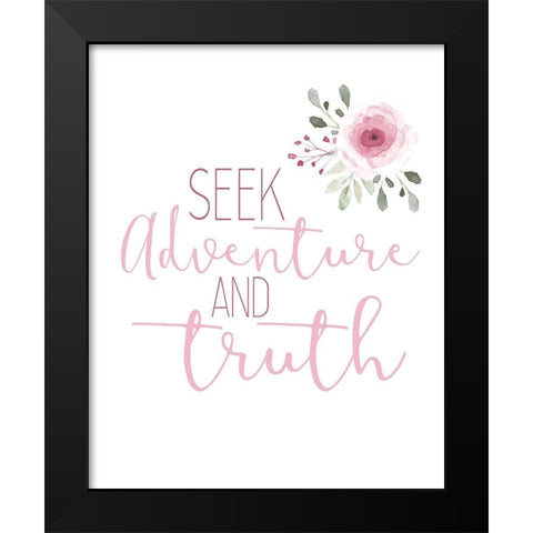 Seek Adventure Black Modern Wood Framed Art Print by Allen, Kimberly