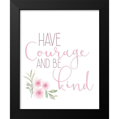 Courage Black Modern Wood Framed Art Print by Allen, Kimberly