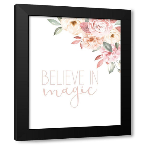 Believe in Magic Black Modern Wood Framed Art Print by Allen, Kimberly