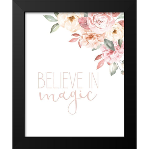 Believe in Magic Black Modern Wood Framed Art Print by Allen, Kimberly