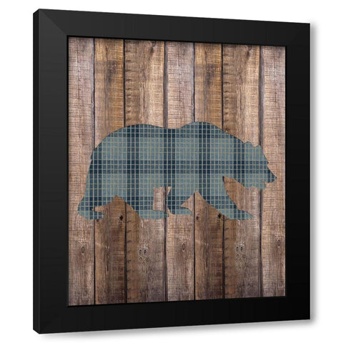 Bear Woods Black Modern Wood Framed Art Print with Double Matting by Allen, Kimberly