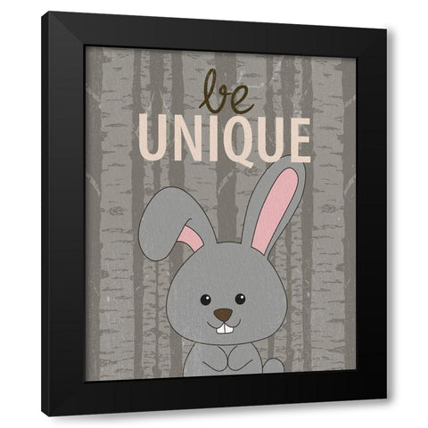Be Unique Black Modern Wood Framed Art Print by Allen, Kimberly