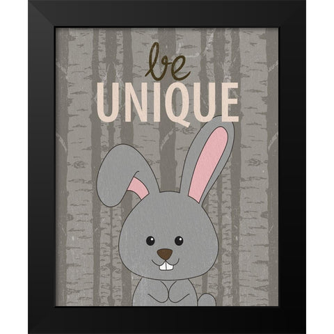 Be Unique Black Modern Wood Framed Art Print by Allen, Kimberly