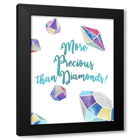 More Precious than Diamonds Black Modern Wood Framed Art Print with Double Matting by Allen, Kimberly