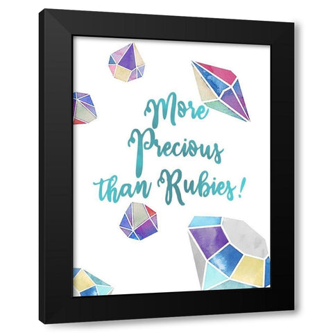 More Precious than Rubies Black Modern Wood Framed Art Print with Double Matting by Allen, Kimberly