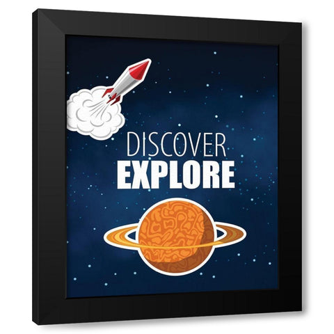 Explore Space Black Modern Wood Framed Art Print with Double Matting by Allen, Kimberly