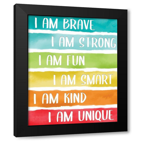 I Am Rainbow Black Modern Wood Framed Art Print with Double Matting by Allen, Kimberly