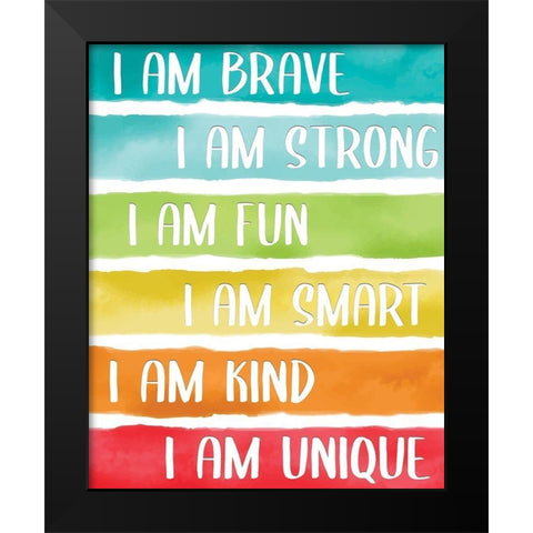 I Am Rainbow Black Modern Wood Framed Art Print by Allen, Kimberly