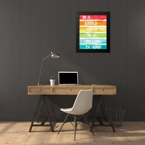 In A World Rainbow Black Modern Wood Framed Art Print by Allen, Kimberly