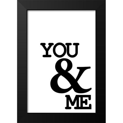 You and Me Black Modern Wood Framed Art Print by Allen, Kimberly