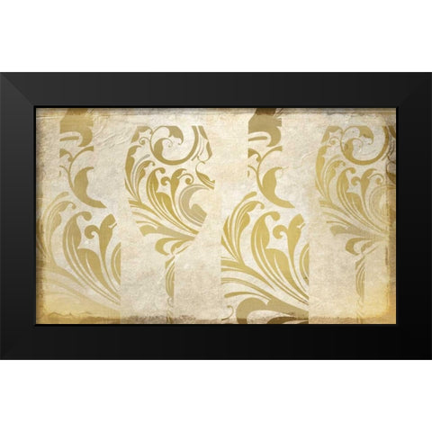 Golden Wine Black Modern Wood Framed Art Print by Allen, Kimberly