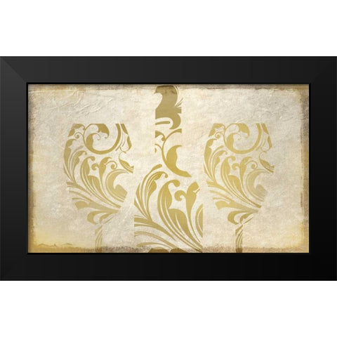 Golden Wine 2 Black Modern Wood Framed Art Print by Allen, Kimberly