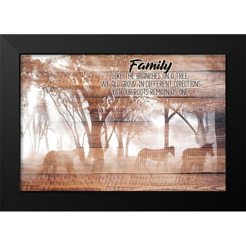 Family Roots Black Modern Wood Framed Art Print by Allen, Kimberly